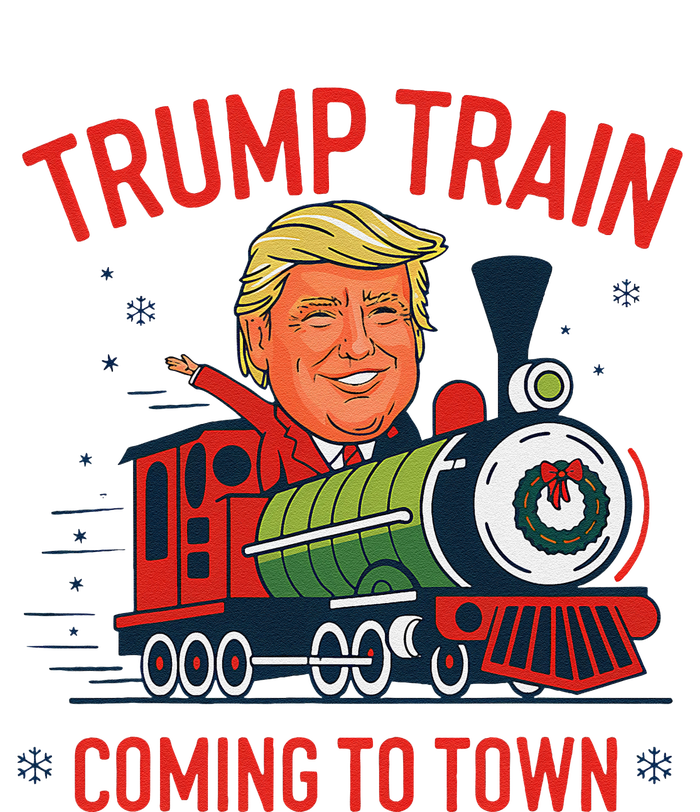 Trump Train Coming To Town Funny Christmas Santa Claus Trump Sustainable Beanie