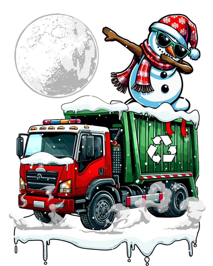 Dabbing Snow On Garbage Truck Christmas Driver Lover Funny Gift T-Shirt