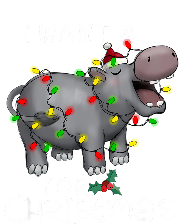 I Want A Hippopotamus For Christmas Xmas Hippo Lover Funny T-Shirt