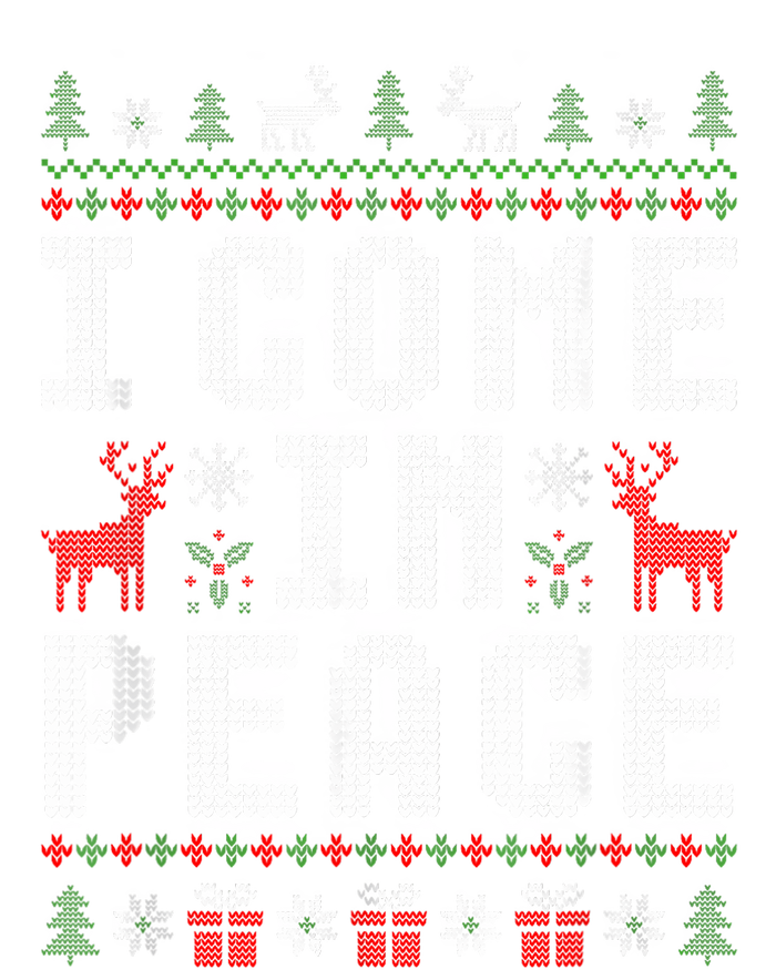 I Come In Peace IM Peace Matching Couple Christmas Pajamas T-Shirt