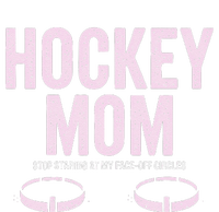 Hockey Mom Stop Staring At My Faceoff Circles Softstyle Adult Sport Polo