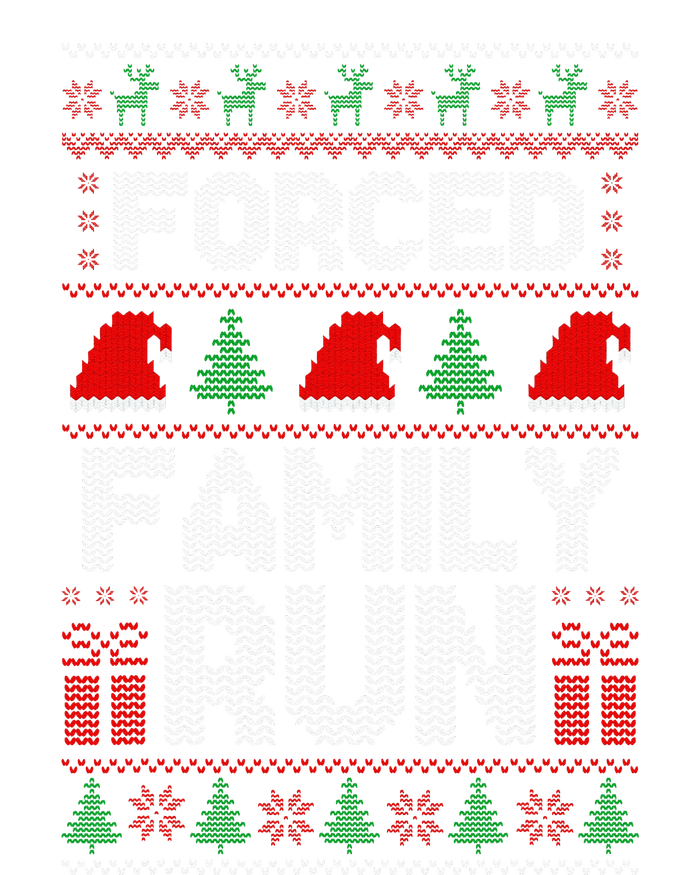 Forced Family Run Ugly Christmas Xmas Party Pajama T-Shirt