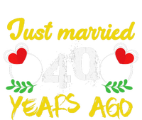 Funny 40th Wedding Anniversary Just Married 40 Years Ago Yupoong Adult 5-Panel Trucker Hat