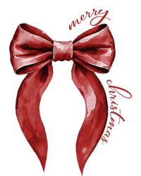 Merry Christmas Red Coquette Bow Merry And Bright T-Shirt