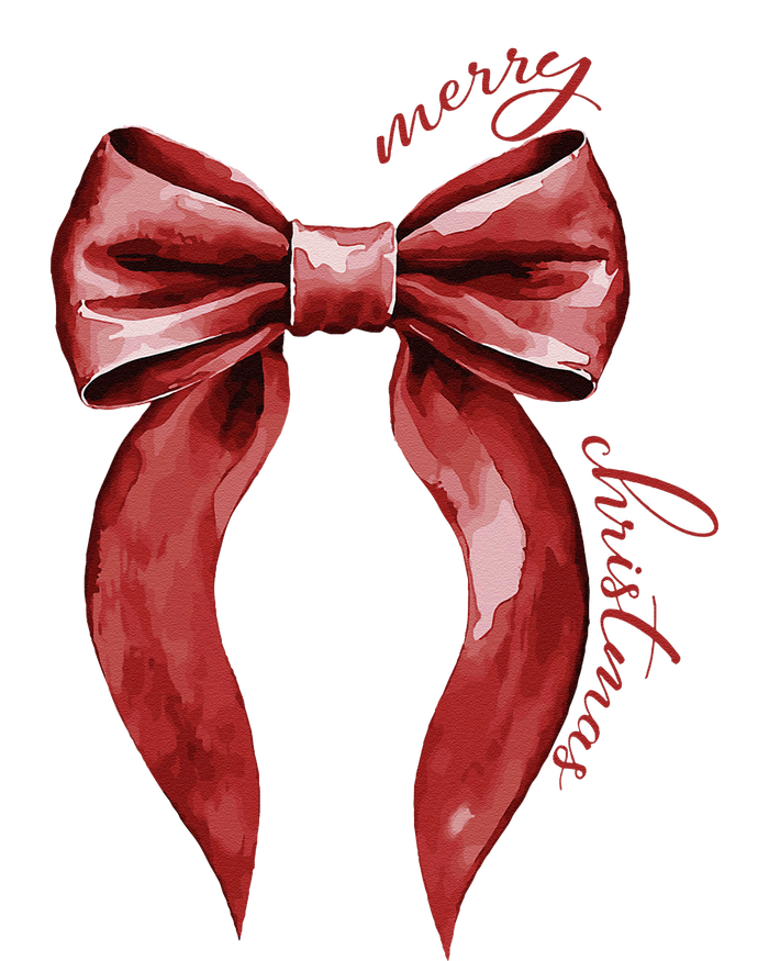 Merry Christmas Red Coquette Bow Merry And Bright T-Shirt