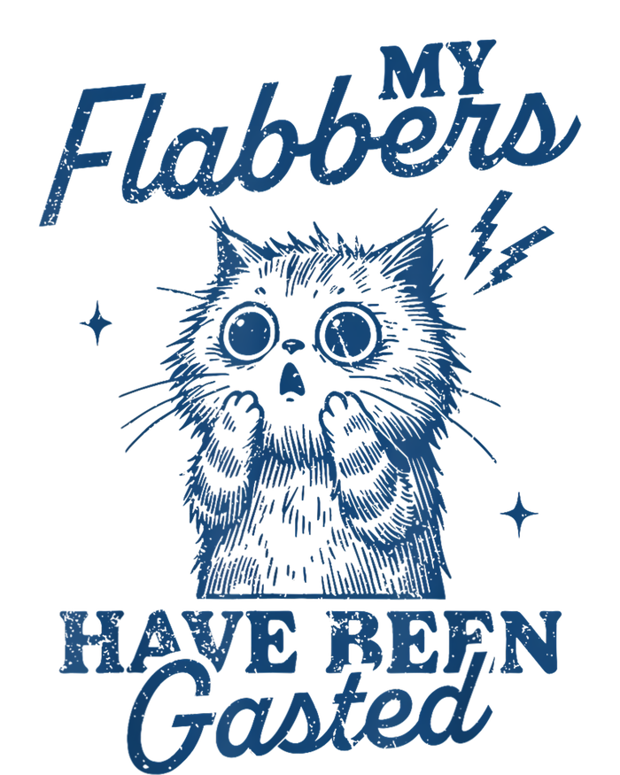 My Flabbers Have Been Gasted Distressed Retro Funny Cat T-Shirt