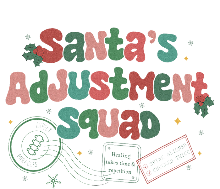 SantaS Adjustment Squad Christmas Chiropractor Xmas T-Shirt