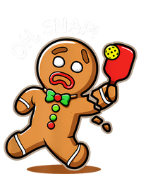 Oh Snap Funny Gingerbread Man Playing Pickleball 7-Panel Snapback Hat