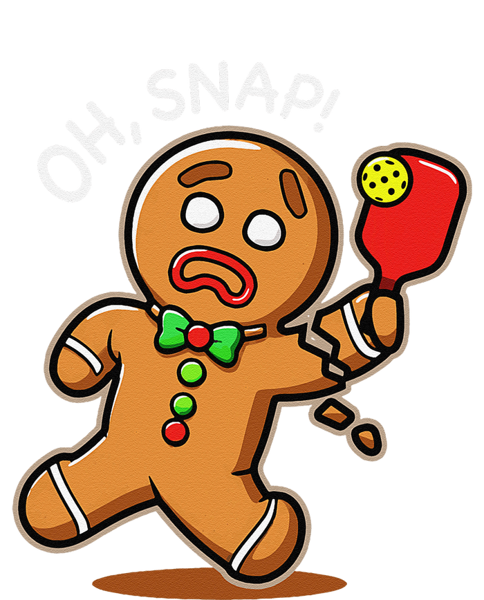 Oh Snap Funny Gingerbread Man Playing Pickleball Yupoong Adult 5-Panel Trucker Hat