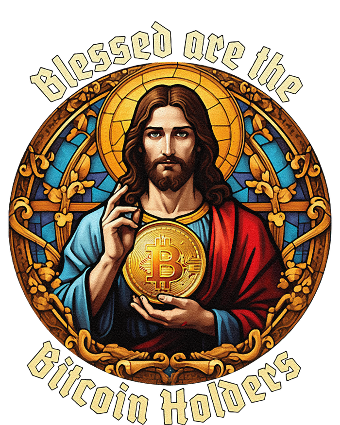 Blessed Are The Bitcoin Holders Funny Meme Jesus Christ T-Shirt