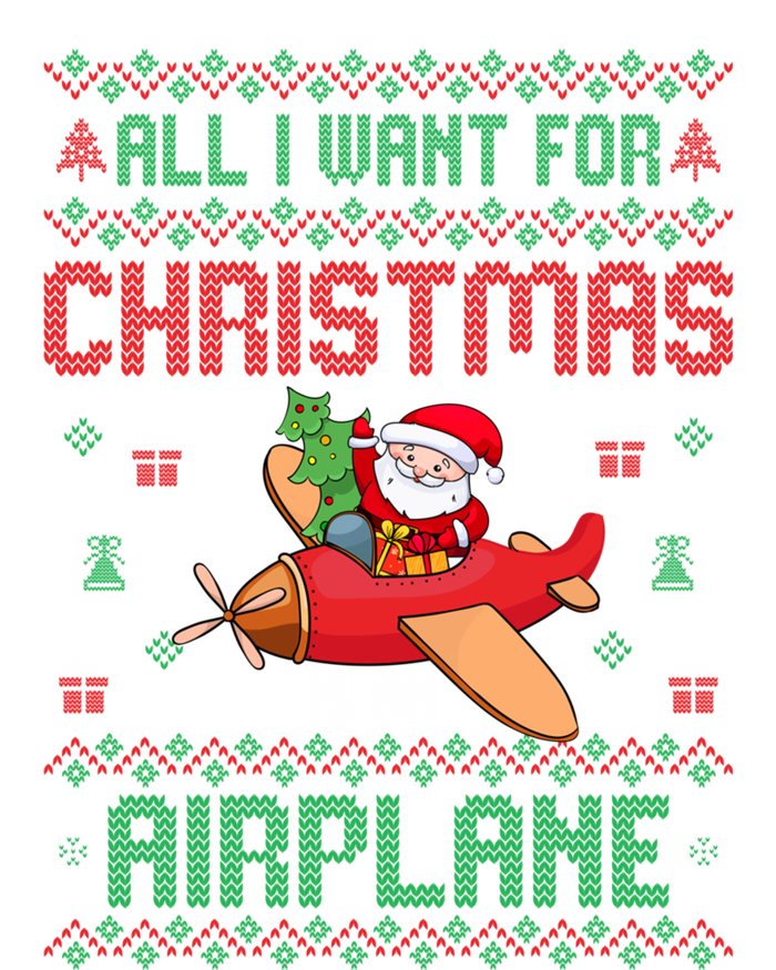 All I Want For Christmas Is An Airplane Pilots Ugly Xmas Gift T-Shirt