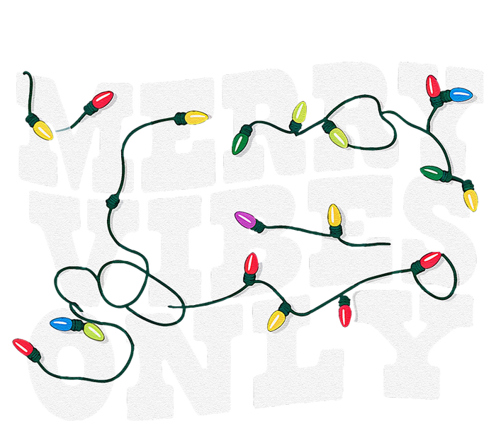 Merry Vibes Only Christmas Lights Groovy Vintage Tall Long Sleeve T-Shirt