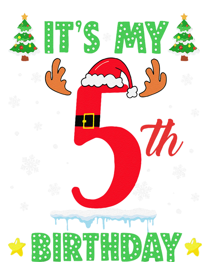 Merry Christmas ItS My 5th Birthday Xmas Women T-Shirt