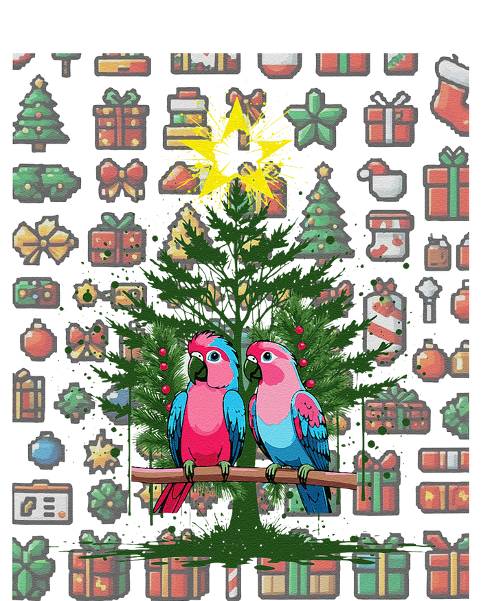 Parrot Xmas Tree Macaw Cockatiel Conure Lover T-Shirt