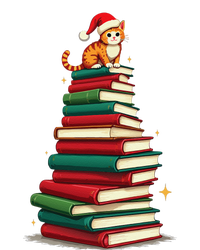 Tree Love Reading Books Cat Librarian Funny Christmas Softstyle Adult Sport Polo