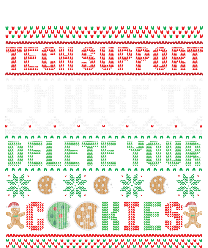 Tech Support Here To Delete Cookies Ugly Xmas Long Sleeve Shirt