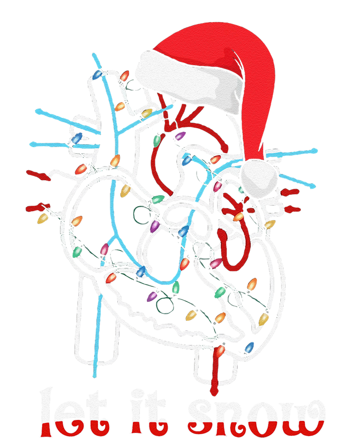 Funny Let It Flow Anatomy Heart Cardiac Nurse Santa Hat Xmas T-Shirt