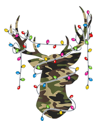 Christmas Holiday Camo Hunting Reindeer Deer Xmas Lights T-Shirt