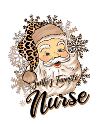 SantaS Favorite Nurse Leopard Hat Funny Santa Christmas Cool Gift T-Shirt