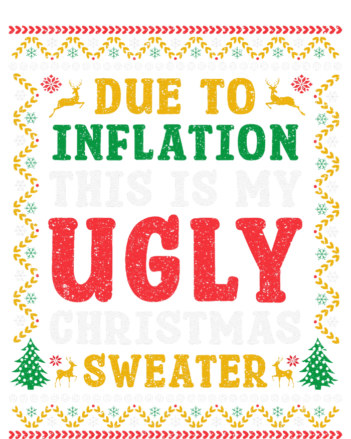 Due To Inflation Ugly Christmas Sweater Funny Xmas Holiday Sustainable Beanie