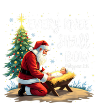 Every Knee Shall Bow Jesus Christian Santa Xmas Christmas T-Shirt