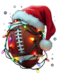 Santa Sports Christmas Football Player Pom Pom 12in Knit Beanie