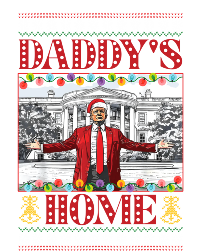 Funny DaddyS Home Trump Ugly Christmas Xmas Pajamas Gift Button