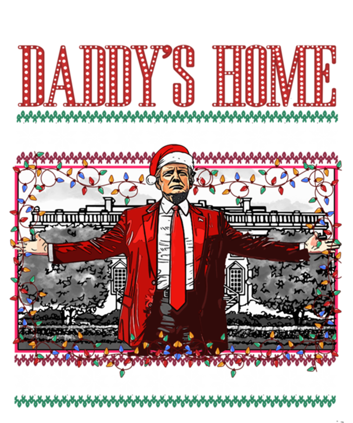 Funny DaddyS Home Trump Ugly Christmas Xmas Pajamas Gift Valucap Bio-Washed Visor