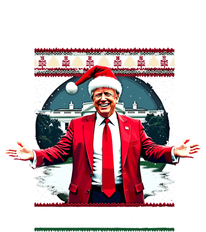 Funny DaddyS Home Trump Ugly Christmas Xmas Pajamas Cool Gift Women's Flannel Pajama Set