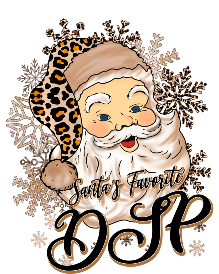 SantaS Favorite Dsp Leopard Hat Funny Santa Christmas Great Gift T-Shirt