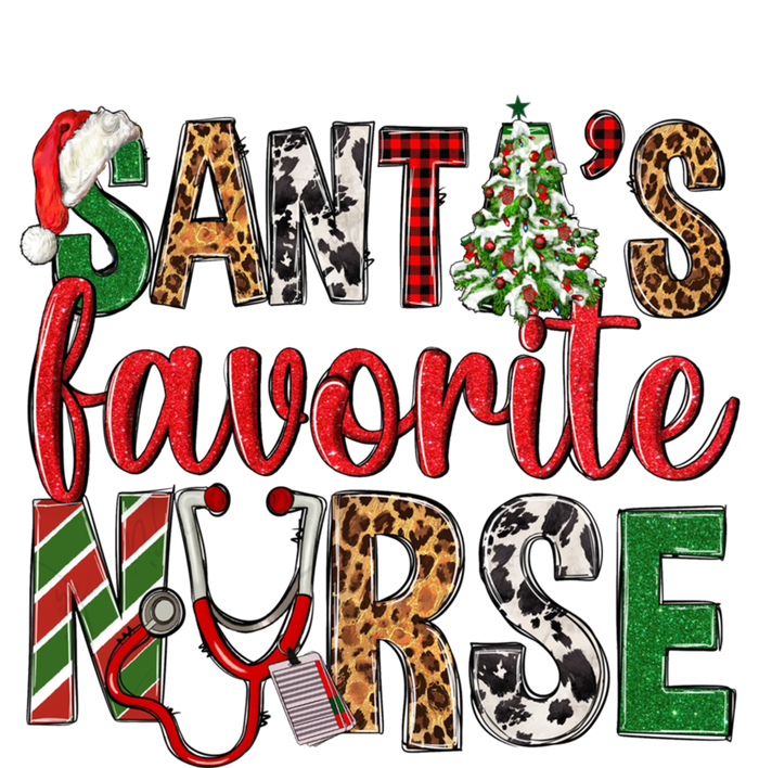 SantaS Favorite Nurse Leopard Merry Xmas Party Funny Gift Tie Dye Hoodie