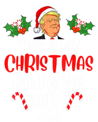 Funny Donald Trump Santa This Is My Christmas Pajama Gift Women's Flannel Pajama Set