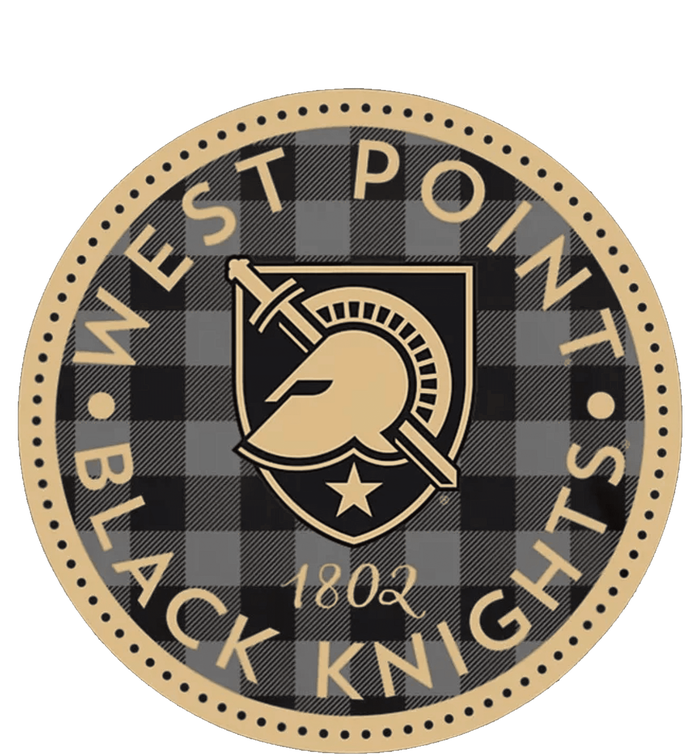 Funny Army West Point Black Knights Plaid Badge Full Zip Hoodie