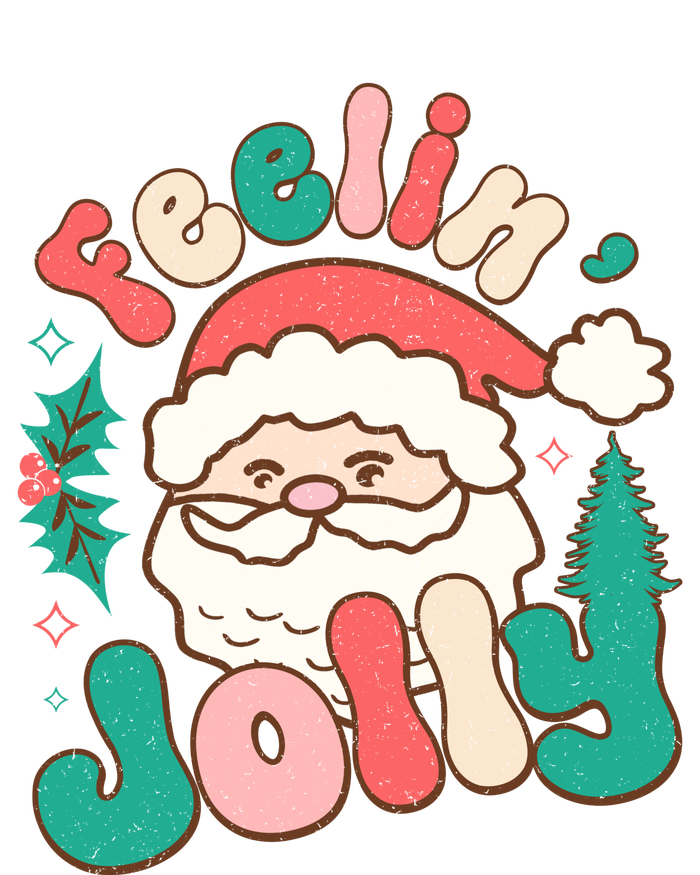 Feelin Jolly Santa Claus Graphic Sweatshirt Cinch Pack Bag