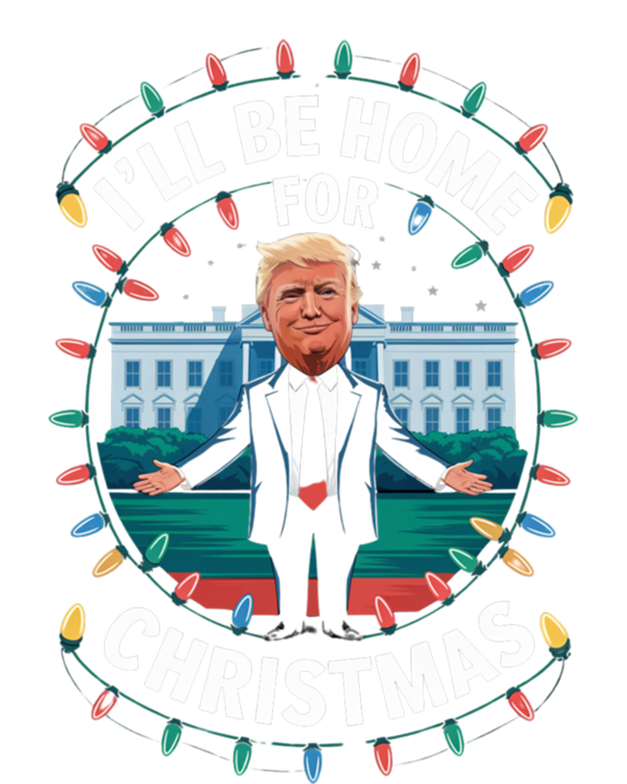 Funny ILl Be Home For Christmas Trump Santa Holiday Pajamas Gift Sustainable Beanie