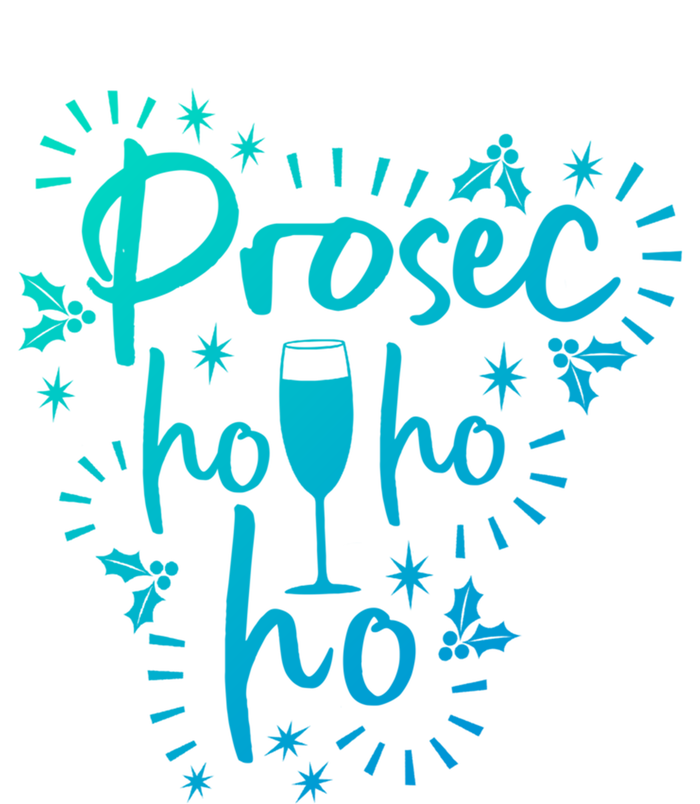 Funny Prosecco Wine Christmas I Prosec Ho Ho Ho Gift Women's Flannel Pajama Set