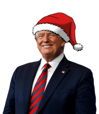 Funny Trump Santa Hat Donald Trump Christmas New Year 2025 Meaningful Gift Women's Racerback Tank