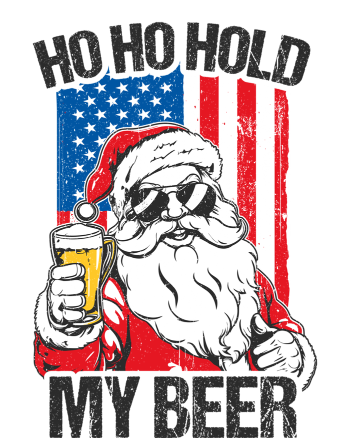 Ho Ho Hold My Beer Santa Beer Christmas In July Gift Women's T-Shirt