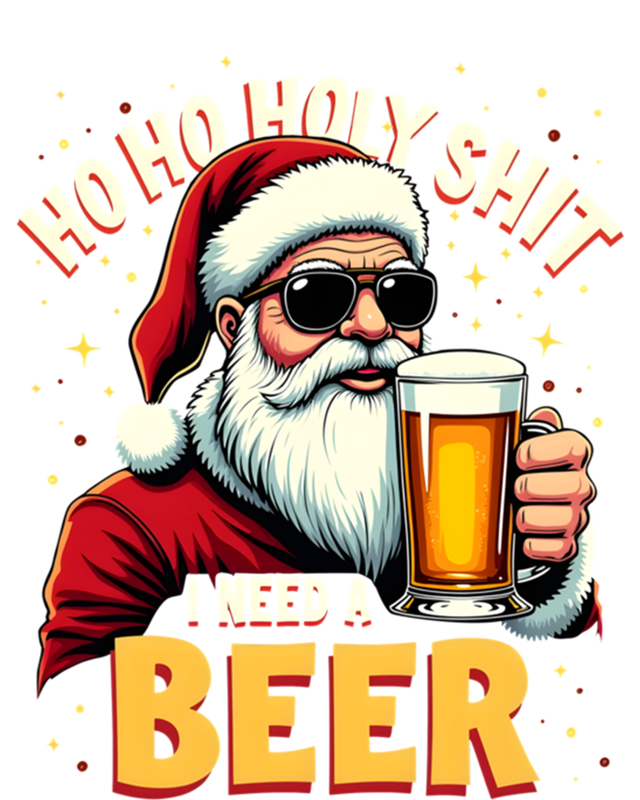 Ho Ho Holy Shit I Need A Beer Funny Santa Christmas Ing Gift Full Zip Hoodie