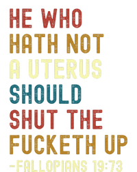 He Who Hath Not A Uterus Should Shut The Fucketh Up V-Neck T-Shirt