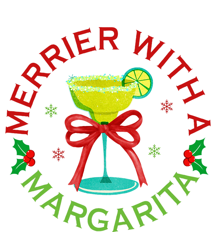 Merrier With A Margarita Christmas Drinking Margarita Lover T-Shirt