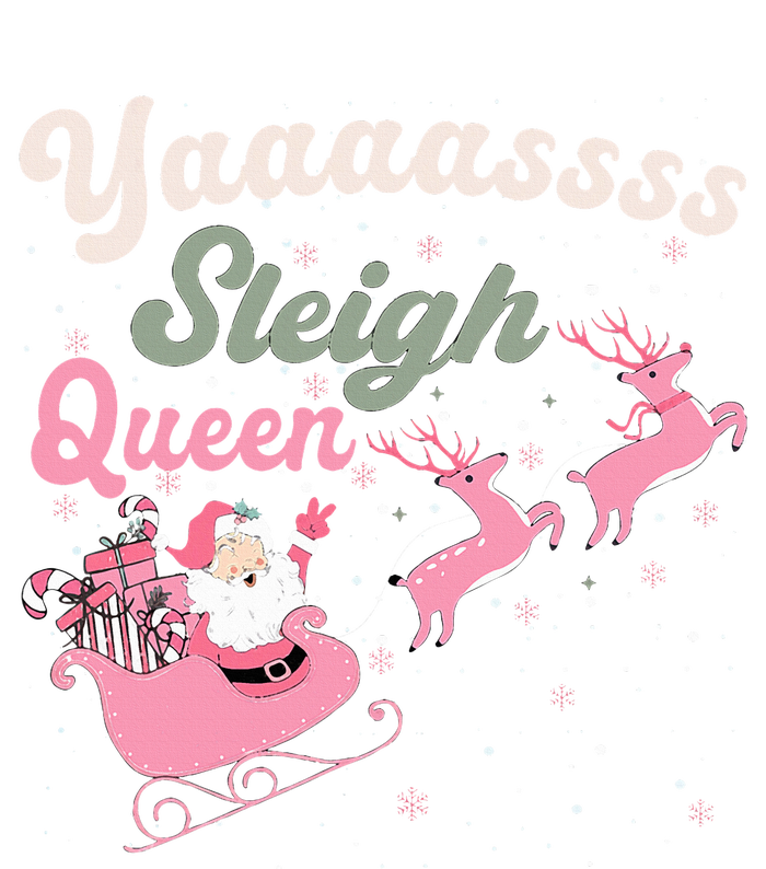 Yaaasss Sleigh Queen Sleigh Girl Matching Christmas Pajamas Women's Racerback Cropped Tank