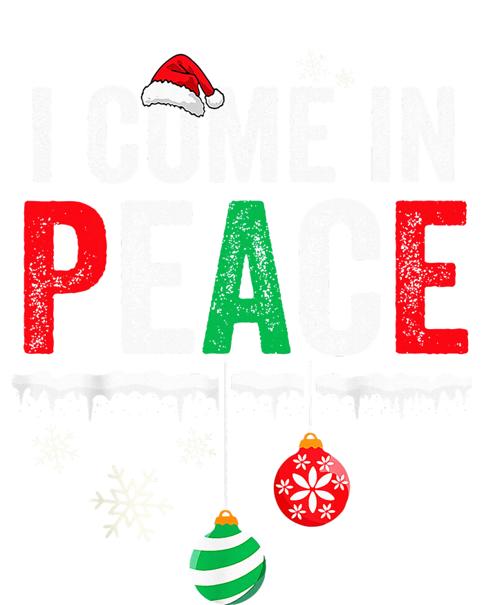 I Come In Peace IM Peace Funny Matching Couple Christmas Women's Flannel Pajama Set