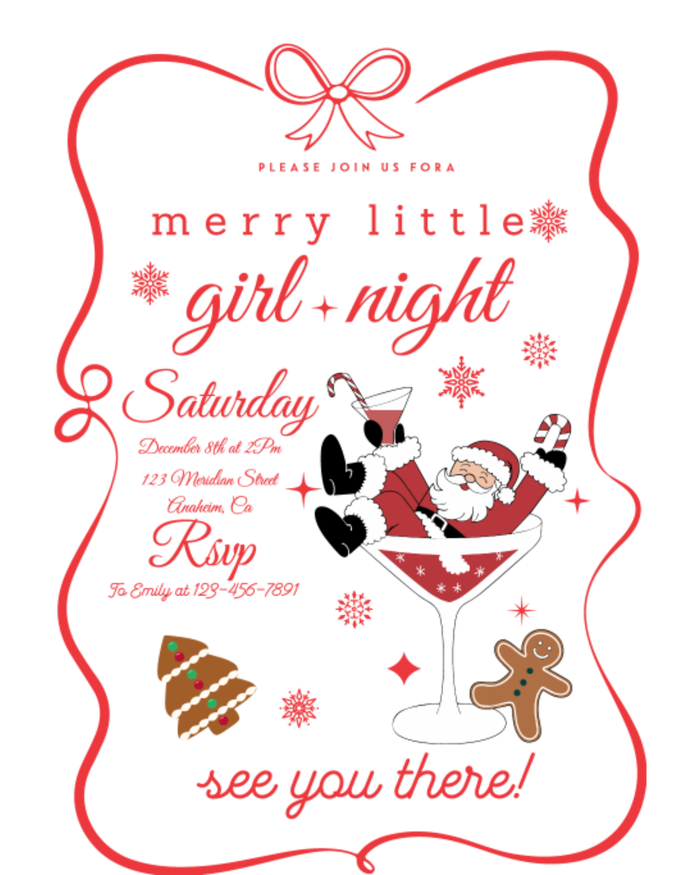 Merry Little Girl Night Christmas Party Santa Claus Xmas Baby Bodysuit