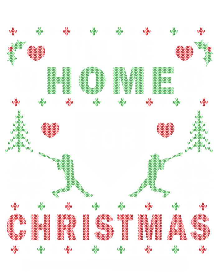 ILl Be Home For Christmas Baseball Ugly Christmas Meaningful Gift Ladies Essential Flowy Tank