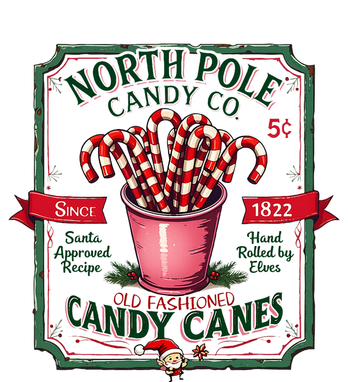 Old Fashioned North Pole Candy Cane Company Elf Christmas Toddler Long Sleeve Shirt