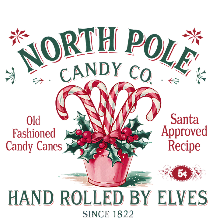 Old Fashioned North Pole Elf Christmas Candy Cane Company Premium Crewneck Sweatshirt