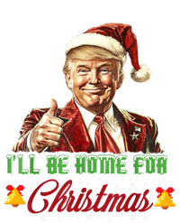 ILl Be Home For Christmas Santa Funny Trump Xmas Funny Gift Women's Flannel Pajama Set