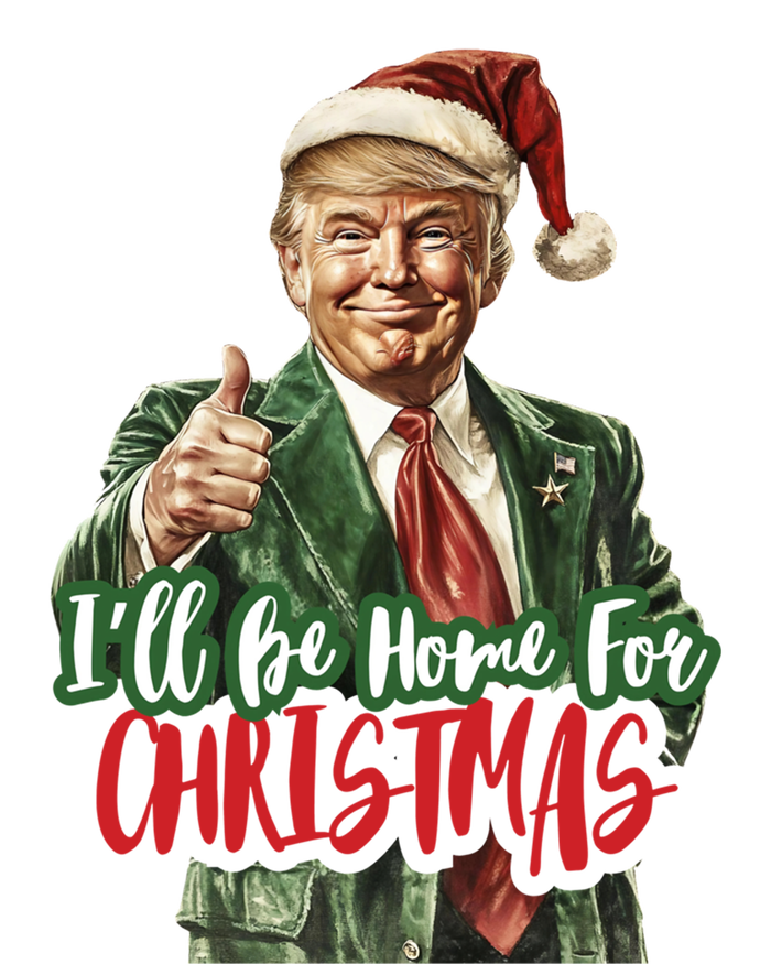 ILl Be Home For Christmas Santa Trump Xmas Pajamas Funny Gift Doggie Tank