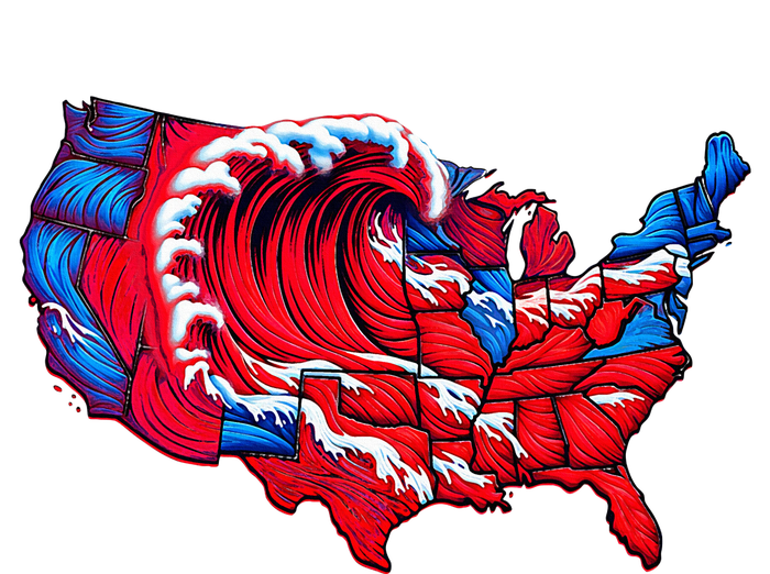 Election Map 2024 Presidential Race Red Republican Wave Sustainable Beanie